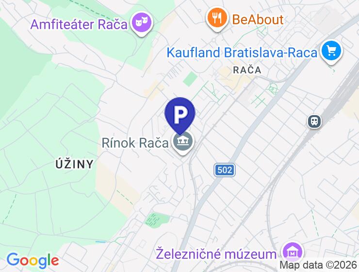 Prenájom vonkajšieho parkovacieho státia v Rínku Rača