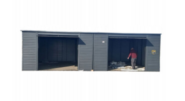Plechová garáž 10x6 s bránou 2,50 m