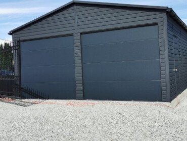 Plechová garáž na predaj 7x7 m s diaľkovým ovládaním
