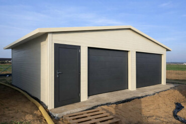 Predaj plechovej garáže 8x6 m s PIR doskou