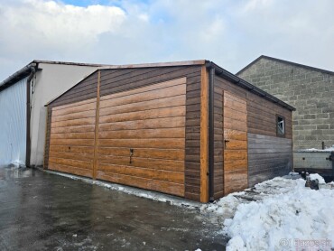 Plechová garáž s rozmermi 6,4x5,5 m na predaj