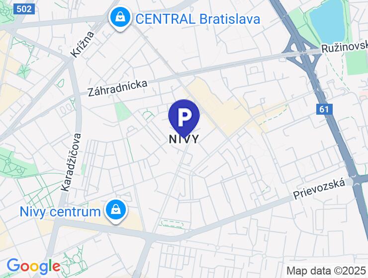 Samostatná garáž na prenájom v Ružinove - Nivy