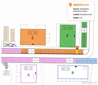 Prenájom parkovacieho státia v Bytči na Morušovej ulici