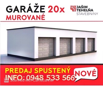 Murované garáže na predaj v Drienovskej Novej Vsi