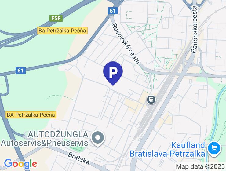Vnútorné parkovacie miesto na prenájom v Matadorka