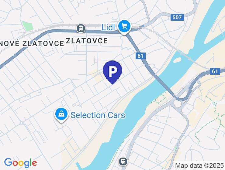 Voľné parkovacie miesto v Trenčíne na Veľkomoravskej ulici