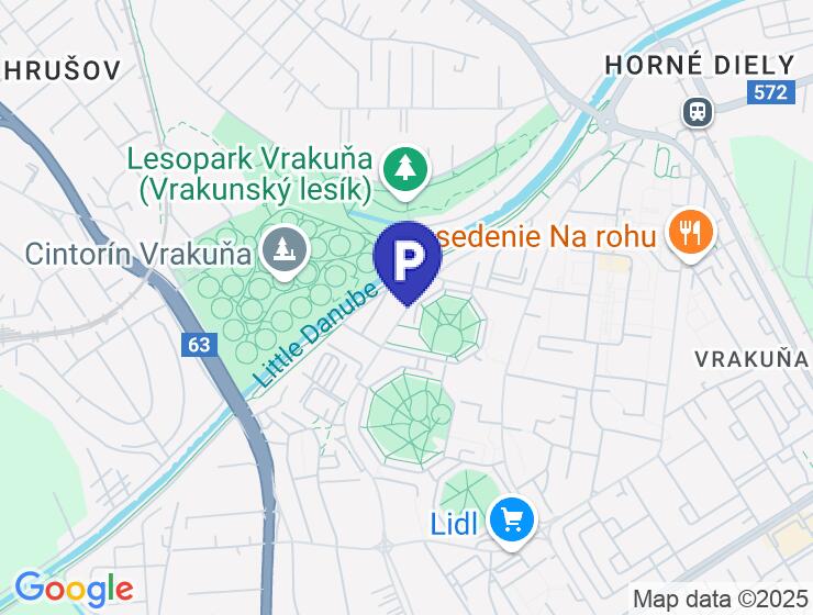 Vonkajšie parkovacie miesto, 13m2, Podunajská ulica