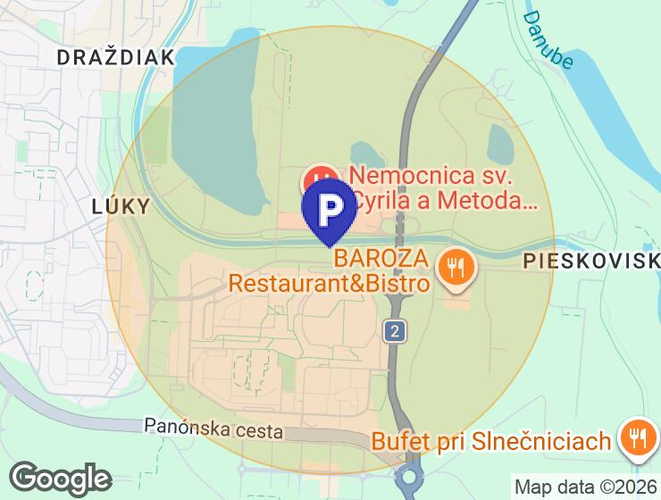 Vonkajšie parkovacie miesto fialová ulica 5 slnečnice