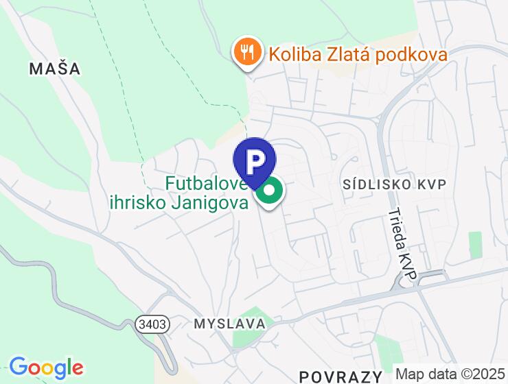 Vonkajšie parkovacie miesto na Klimkovičovej ulici KVP