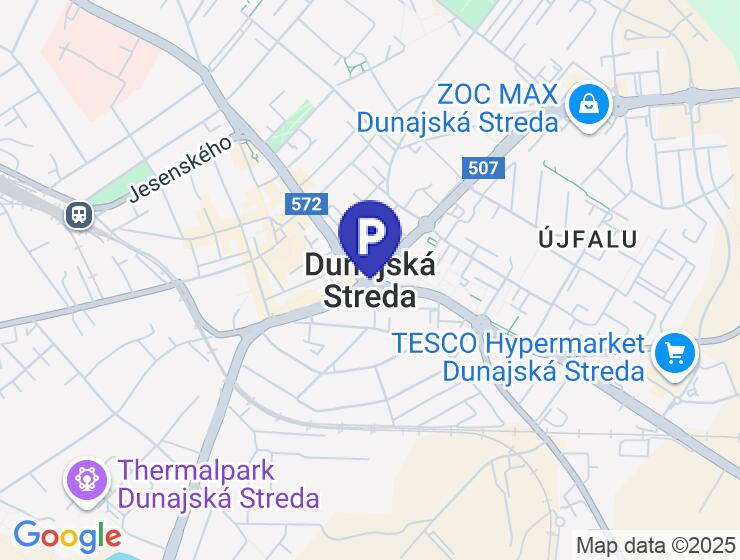 Vonkajšie parkovacie miesto na Malotejedskej ulici v Dunajskej Strede