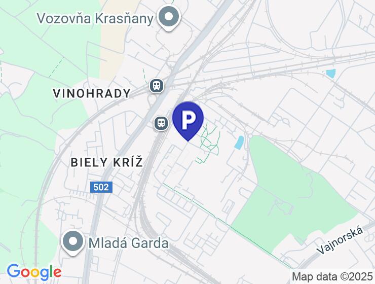 Vonkajšie parkovacie miesto na Nobelovej ulici - Bratislava