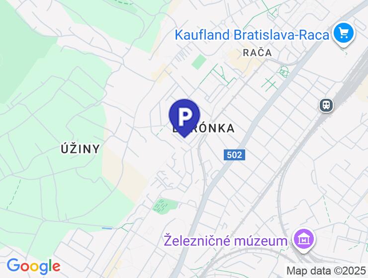 Vonkajšie parkovacie miesto na prenájom pri Bory Mall