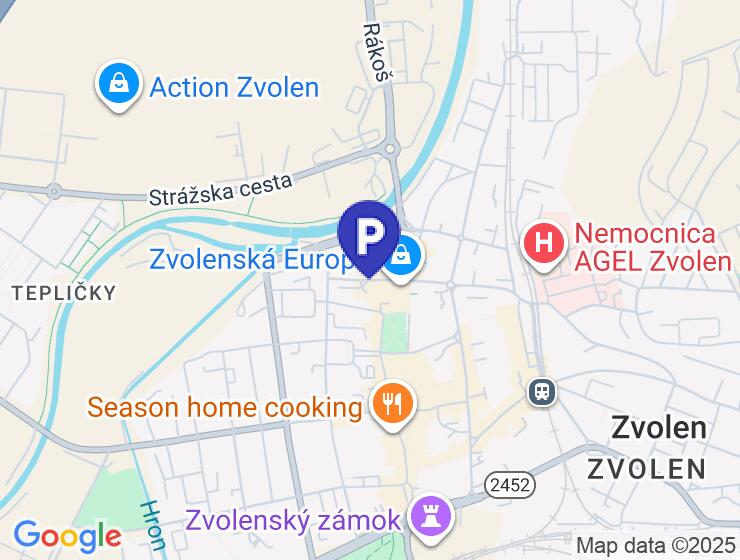 Vonkajšie parkovacie miesto na prenájom pri obchodnom centre Europa