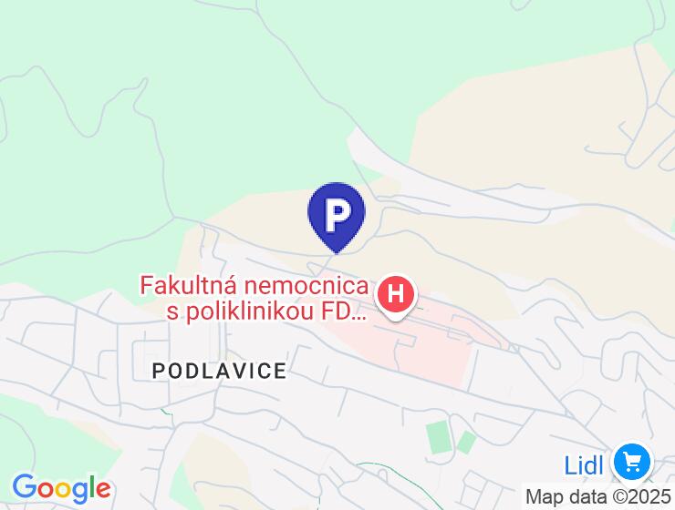 Vonkajšie parkovacie miesto na prenájom v Banskej Bystrici