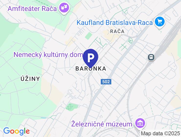 Vonkajšie parkovacie miesto na prenájom v Bratislave - Rača, Barónka