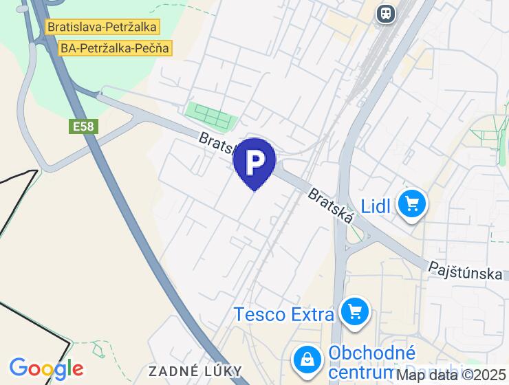 Vonkajšie parkovacie miesto na prenájom v Petržalke