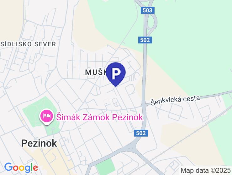 Vonkajšie parkovacie miesto na prenájom v Pezinku