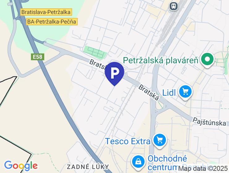 Vonkajšie parkovacie miesto na prenájom v projekte Kopčianka