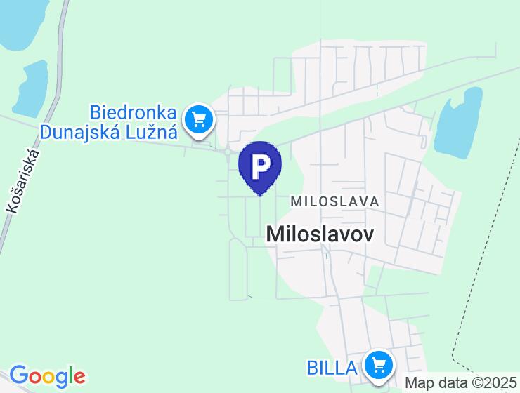 Vonkajšie parkovacie miesto na Slávičej ulici v Miloslavove