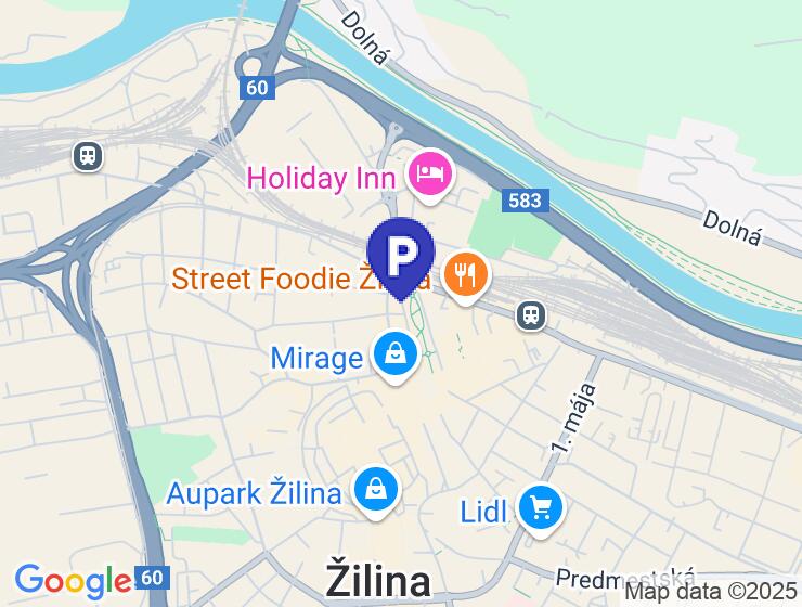 Vonkajšie parkovacie miesto v Žiline