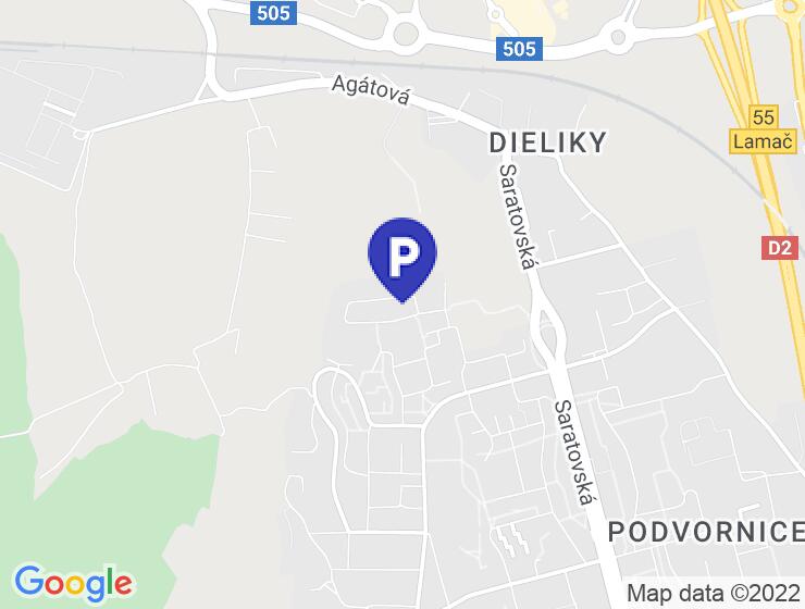 Vonkajšie parkovacie miesto v Dúbravke