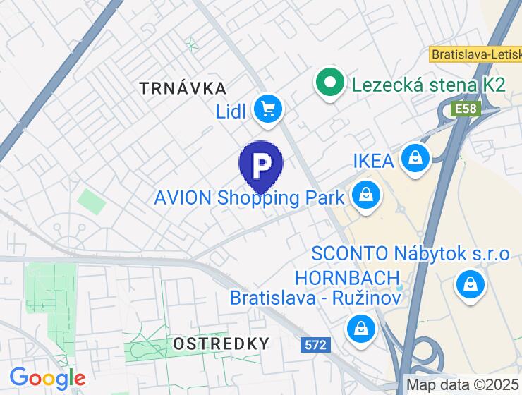 Vonkajšie parkovacie miesto, Ruzinov, BA