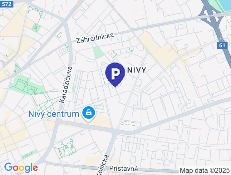 Vonkajšie parkovacie státie na Niťovej ul., Nivy, Bratislava
