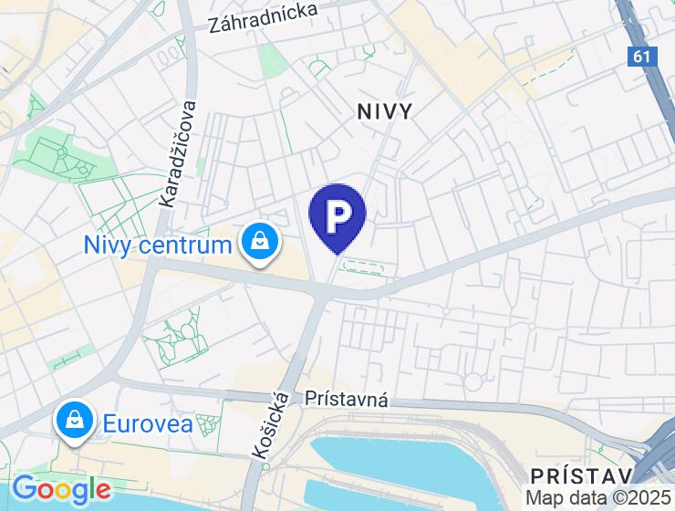 Vonkajšie parkovacie státie na predaj na Košickej ulici