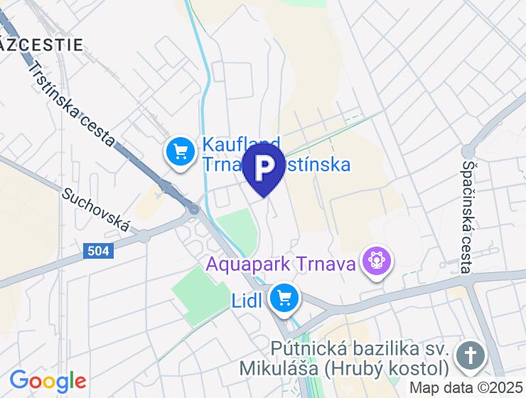 Vonkajšie parkovacie státie na prenájom v Trnave