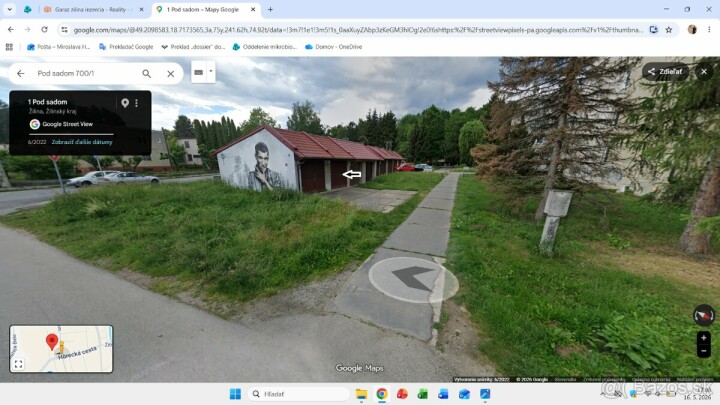 Na predaj murovaná garáž v Žiline Závodí na ulici Pod Sadom