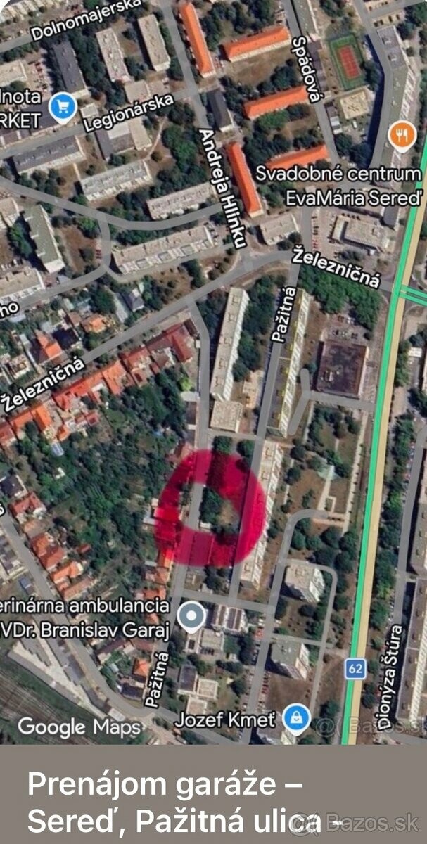 Prenájom garáže s elektrinou a montážnou jamou v Seredi