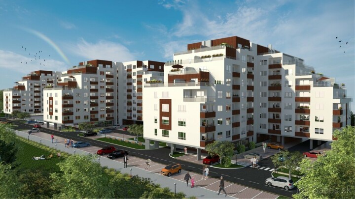 Vonkajšie parkovacie miesto na ulici Nobelová