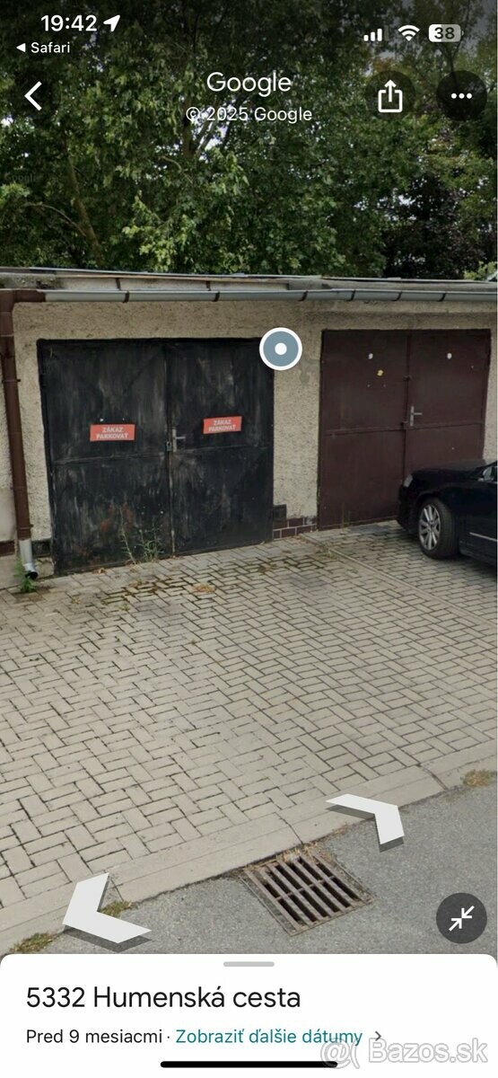 Garáž na predaj na Humenskej ulici č. 3